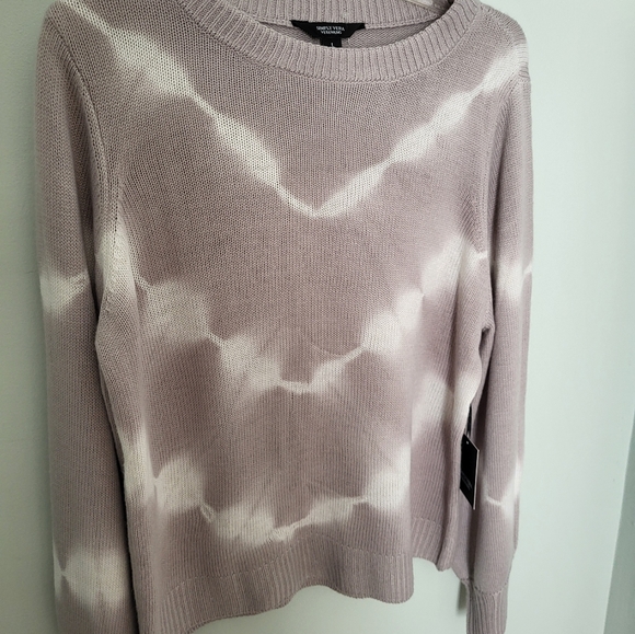 Women's Simply Vera Vera‎ Wang Crewneck Tie-Dye Sweater Size Large New V Effect - Picture 2 of 4